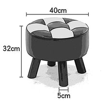 Mobili per la casa e Giardino Gambe in Legno Rotondo Imbottite in Ecopelle con poggiapiedi arrotondate a 4 Gambe Ottomani da Cucina