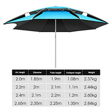 Aly 200/220/240/265 cm Ombrellone da Spiaggia Portatile con Ancoraggio a Sabbia e palo in Alluminio inclinabile Antivento Protezione UV 50+ con Borsa da Trasporto per Giardino Esterno
