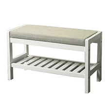 Mobili per la casa e Giardino Panca scarpiera con Cuscino Sedile, Sgabello Cambio in Legno, Panca per ripostiglio Ottomani da Cucina