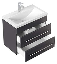 emotion Badmöbel Mars 600 Slimline Anthrazit seidenglanz Mobili da Bagno, MDF, Antracite, 60.00 x 36.00 x 52.00 cm, 2 unità