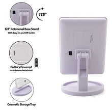 OMLTER Desktop Specchio Trucco con Luci, Indipendente Vanity Mirror con 180° Girevole E Staccabile 10x Ingrandimento Specchio, Unico Lato Bellezza Specchio per Trucco E Rasatura