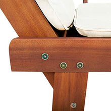 Pissente - Panca da giardino regolabile 2 in 1, letto da giardino convertibile, poltrona relax da giardino in legno con cuscino per cortile terrazzo, hotel