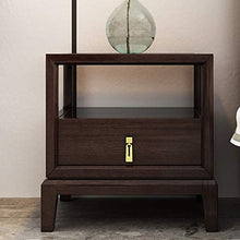 Comodino Cinese Tabella di Legno Comodino Comodino Camera da Letto con cassetto Comodino con Open Storage Shelf Arredamento Moderno (Colore : Marrone, Dimensione : 53X41X51CM)