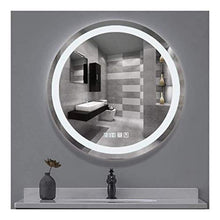 AJH Specchio per Il Trucco Light Up LED Specchio per Il Trucco Specchio per Il Bagno Adesivo Anti-Appannamento Intelligente Specchio di Bellezza a Parete
