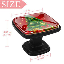 Christmas festive background with pine tree Pomelli per Porta Set di 4 Pomelli per Mobili Manopole per Cassetti Cucina Armadio Vetro