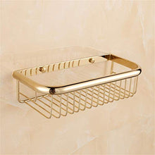 GJJSZ Mensola per Bagno a Parete con mensola Rettangolare Singola da 30 cm in Oro Europeo