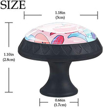 Giglio blu rosso floreale rosa Pomelli per Porta Set di 4 Pomelli per Mobili Manopole per Cassetti Cucina Armadio Vetro