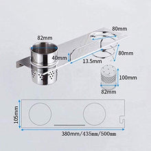 AINIYF Bagno Mensola da Bagno Doccia Organizzatore a Parete in Acciaio Inox Punch Asciugacapelli Barrel Rack Fence collegare (Dimensioni: 380x105x100mm)