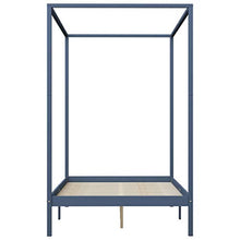 FAMIROSA Giroletto con Baldacchino 2 Cassetti Grigio in Pino 120x200 cm