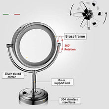 AJH Home Specchietto da toeletta Specchio da Trucco Specchio per Trucco a LED bifacciale Illuminato con ingrandimento Normale e 7X Specchi a Specchio per Cosmetici Orient