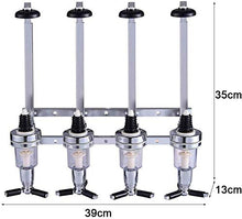 Bar Butler Distributore di bevande Portabottiglie per vino Portabottiglie da bar Distributore di vino a parete Dispenser per cocktail a 4 teste
