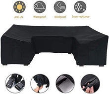 ZJBJ Cover per mobili da Esterno Protector di Divano in Sezione Nero Impermeabile per Il Divano da Patio Set a Forma di Uova 126x61 Pollici