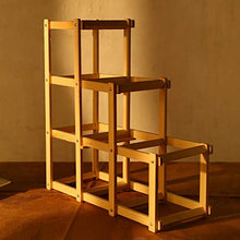 HLL Wine Rack, 6 Bottiglie Porta pieghevole in legno massello di visualizzazione scaffali, 32 X 12 X 32cm