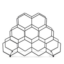DESIGN DELIGHTS - Portabottiglie da Vino, in Metallo, 36 x 27 x 26 cm, 9 Bottiglie, Colore: Nero, cantinetta