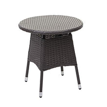 Mendler Salottino polyrattan HWC-G27 tavolino con 2X poltrone Grigio Cuscini Grigi