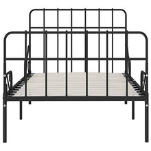 SKM Giroletto con Doghe Nero in Metallo 90x200 cm (18.1kg)
