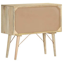 Tidyard Credenza Rustica in Legno Massello di Mango con Cassetti e Anta Credenz con Cassetti Mobiletto Soggiorno TV Consolle 80x35x75 cm