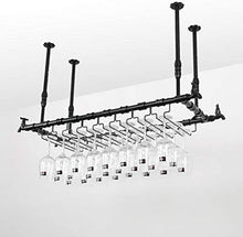 DJSMjbj - Portabicchieri da vino, da appendere, per soggiorno, bar, decorazione facile da installare, Nero , 102*31cm