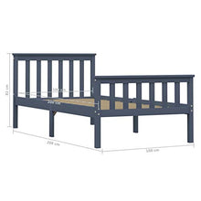 SKM Giroletto Grigio in Legno Massello di Pino 90x200 cm (17.05kg)