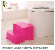 WYB Steso per Bambini Sgabello Baby Doppio Sgabello Fun Sgabello Sgabello Plastica Sgabello Step Sgabello Aumenta Il Bagno Sgabello,Blu