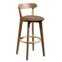 Ljings - Sgabello da bar moderno, altezza bancone da cucina, per pub, bar, patio, bar, pub, sedie con schienale, colori diversi, 60 cm, marrone, lino
