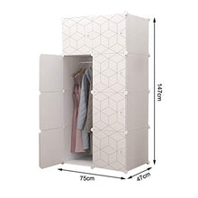 Guardaroba Affitti Posti Letto Semplice assemblaggio Armadio Tessuto Gabinetto Governo di immagazzinaggio Bagagli Staccabile Imitazione Legno plastica Panno Armadio XINYALAMP (Size : B)