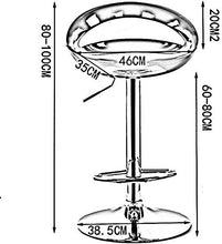 MMWYC Bar Stool Multiuso Metallo Componenti di curvatura dello Schienale Regolabile in Altezza 360 Gradi di Rotazione, 10 Colori, 2 Formati (Color : J)