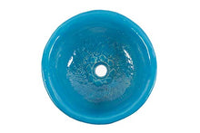 Lucja - Lavabo rotondo in ceramica dipinto a mano, 38 cm, realizzato a mano, colore: Turchese