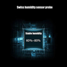 Umidificatore Legno di Cedro, humidor sigari LED con Touch Screen LED, Volume 55 L, Adatto per 200-260 Sigari, 60 W, Temperatura Interna 12-23° C, umidità Fino al 70%, Nero