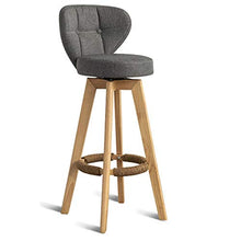Sgabelli Da Bar Sedia moderna moderna di legno del lino per il ristorante della prima colazione Sedia della barra di cena del caffè di legno Adatto Per Bancone Caffetteria ( Color : Beige , Size : A )