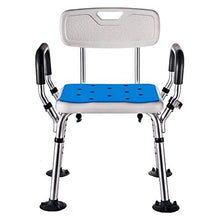 Adesign Sedia da Doccia con Maniglie, seggiolino da Doccia Imbottito Regolabile in Altezza, Handicap Anziani Antiscivolo disabile Bagno Vasca da Bagno sgabelli