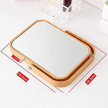 LULUTING Specchio Trucco Specchio for Il Trucco, di Legno Due Lati Tavolo Specchio, Specchio del Bagno, Lente d'Ingrandimento.