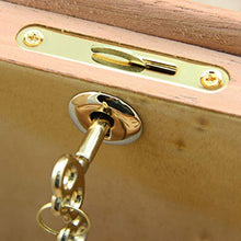 Humidor Mobiletto per Sigari Umidificatore per Sigari in Cedro Humidor per Sigari con Ghiera Termometro Lucchetto in Ottone Placcato Oro Manico Placcato Oro può Contenere 100 Sigari