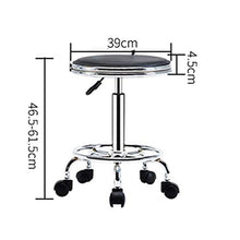 zvcv Sedia Girevole Sedia da Massaggio Rotonda Sgabello Girevole Regolabile con Sollevamento a Gas per Parrucchiere Massaggio di Bellezza Spa Salon, Blu