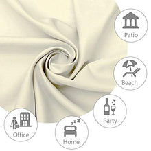 DOMDIL-Tende da Esterno con Velcro, Tende Gazebo Oscuranti e Antimuffe, Perfetta per Giardini e Balconi, 1 Pezzo, 132x305cm, Colore Bianco/Bianco di Crema