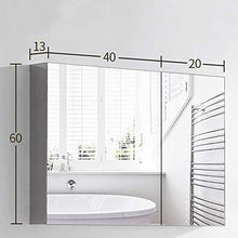 ZGYQGOO Specchio Parete Bagno, Specchio 600MM * 600MM Mobile Bagno Parete in Acciaio Inox armadietto Bagno in Acciaio Inox