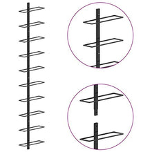 Lechnical Portabottiglie Moderno Pratico, Portabottiglie da Parete Nero 27 x 9 x 126,2 (LxPxA)