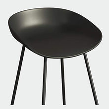 LHJDM Sgabelli da Bar,Sgabello da Bar Senza Schienale,Nero, Bianco, Rosso, Blu,sgabelli da Bar da Cucina,Piedini Neri -Seduta in Plastica,Sedie da Bar,per Ristoranti, caffè