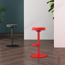 TopJiä Girevole Sgabello Rotondo con Poggiapiedi,Bar Sgabello Regolabile da Bar Seggiola da Bar,Metallo Framework Velluto Tessuto Sedia Cucina,per Ristorante Bar Cucina Caffetterie