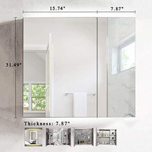 BGJZ - Armadietto da bagno con doppia anta a specchio, per camera da letto, cucina, in acciaio inox