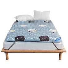 Yamyannie-Home Pieghevole Materasso Pad Coprimaterasso Super Delicatamente Profonda coprimaterasso (Colore : Blu, Dimensione : 150x200cm)