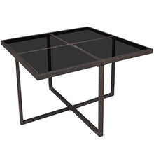 Festnight Set da Pranzo da Giardino con Cuscini, Tavolo Sedie da Giardino, Set Mobili da Giardino in Polyrattan Marrone 9 pz