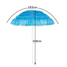 Kingsleeve Ombrellone da Spiaggia Hawaii Ø 160cm Altezza 180 cm inclinabile e regolabile in altezza