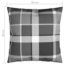 Buyounger Cuscini Decorativi 4 pz a Quadri Grigi 50x50 cm in Tessuto