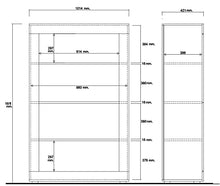 Web Convenienza Madia con 4 Sportelli Made in Italy – Credenza Contenitore Collezione Basic per Soggiorno Cucina Ingresso Sala da Pranzo Mobile Design moderno originale Bianco e Cemento