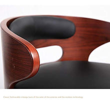 SHPEHP Multi-Altezza Scopo-Sgabello Alto Regolabile con Schienale Solid Wood Pu Leather Pub Sedia Bancone Sedia Stool Sedia per Bar Home-Nero-Marrone