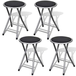 vidaXL Set 4 pz Pieghevole Sgabelli Sedie Cucina Soggiorno Sala Eleganti