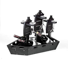 Champagne Portabottiglie Creativo Sailing Style Vino Rosso Vino Rosso di Legno Rack 4 Bottiglie 5 Tazze titolari Decorazione