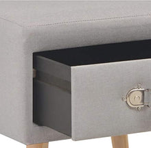 Comodino Bianco con Cassetto,2 PezziCassettiera con Cassetti da Letto in Tessuto+legno Cassettiera Camera da Letto Comodino con Cassetto e Scompartimento Aperto Supporta 40x 35x40cm Grigio