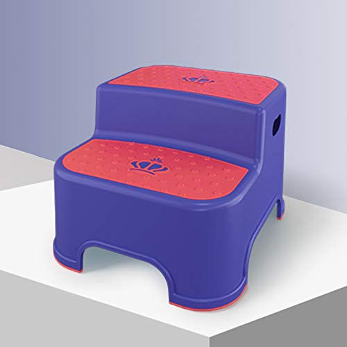 Niduo Bear Sgabello da Bagno a Doppia Altezza 2 Steso Sgabello da Bagno Bagno in plastica, Multifunzione Cucina Sgabello Steppamento Steppamento BPA BPA,Viola